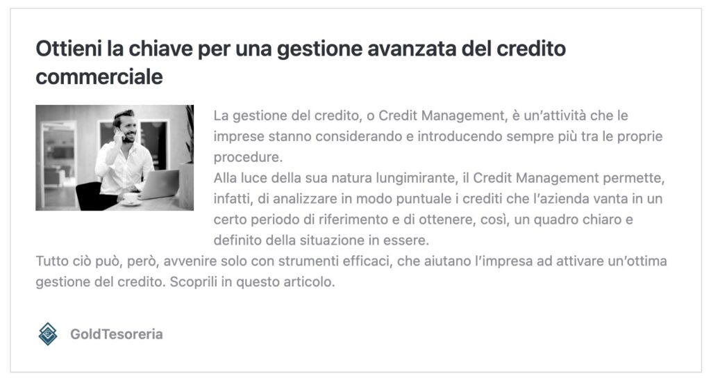 Cover articolo Ottieni la chiave per una gestione avanzata del credito commerciale
