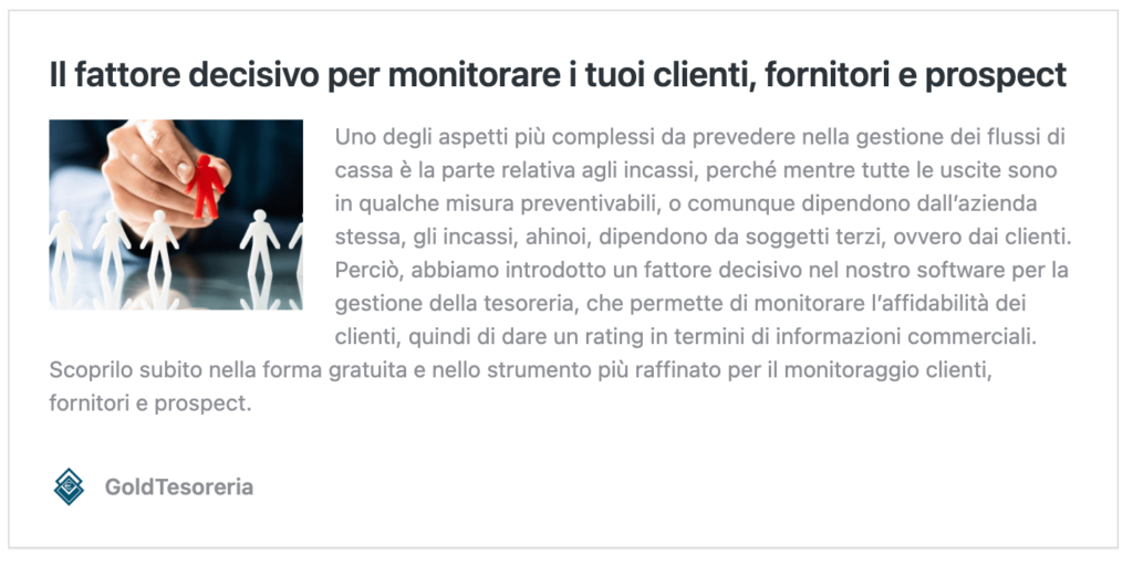 cover articolo per come monitorare clienti fornitori e prospect