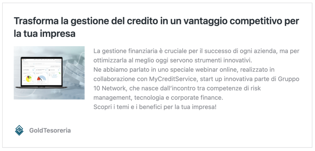 cover articolo per come trasformare la gestione dle credito in un vantaggio competitivo