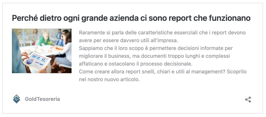 cover articolo sui report che funzionano